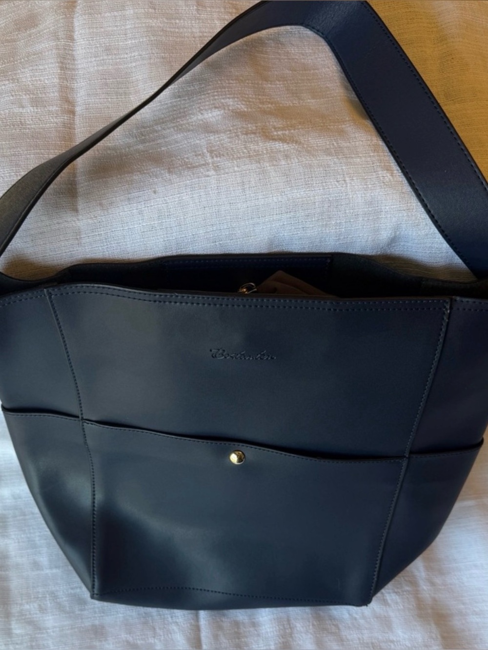 Bostanten Navy hobo bag
